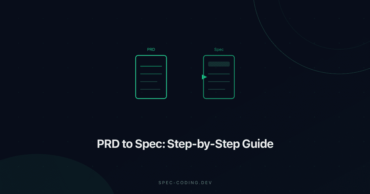 How to Convert PRDs to Specs (Step-by-Step) | Spec Coding